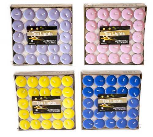 Свечи чайные цветные 100 шт