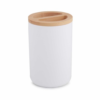 Подставка для зубных щеток "Бамбук" белый  (то)