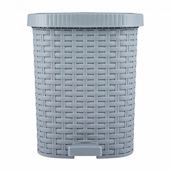 Контейнер для мусора педальный 12л АРТЛАЙН (без вкладыша)(серый) (то)