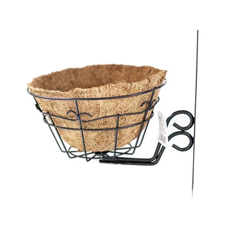 Кашпо с коковитой трапец., 25 см, настен. крепл.