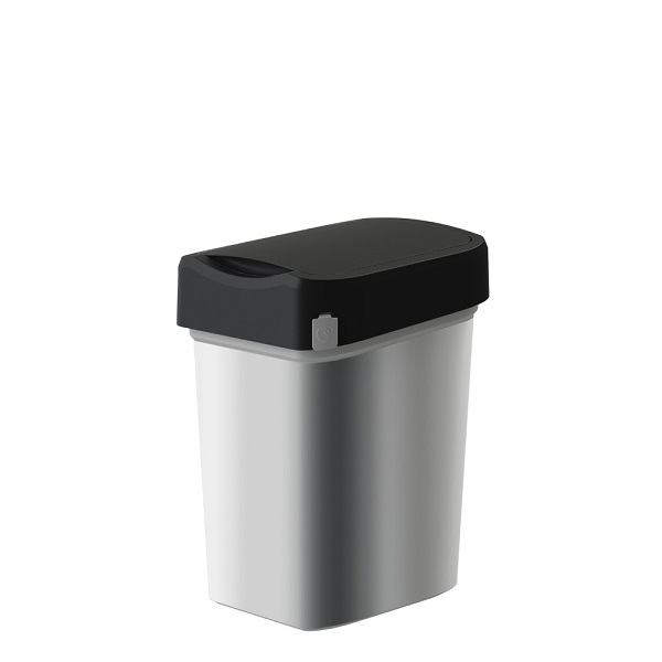 Контейнер для мусора "METAL BIN" 10л (черный)(то)