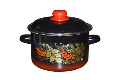 Кастрюля цил. "РЯБИНА" 4,0л бел. (4)