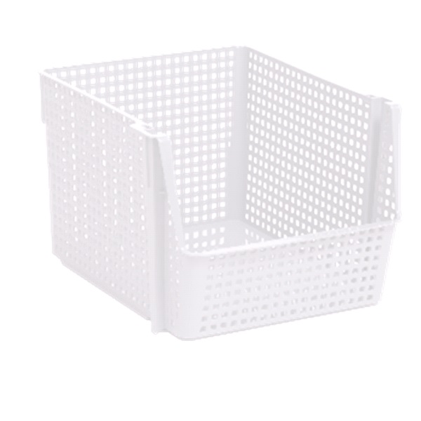 Корзинка "Лофт" 20л 395х300х245мм штабелируемая (белая) (то)