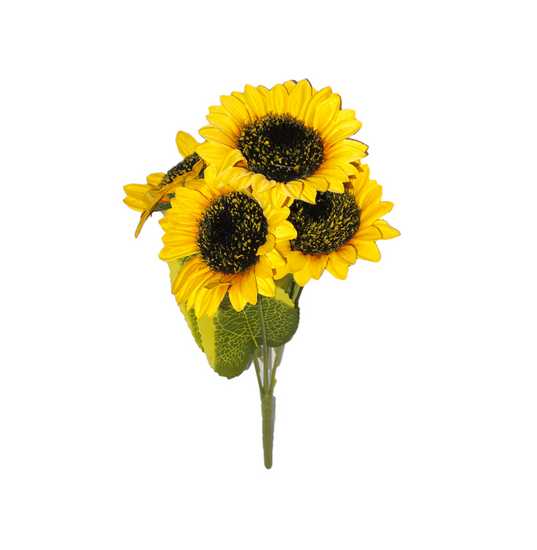 Цветок декоративный ПОДСОЛНУХ 5-х штучный 39см