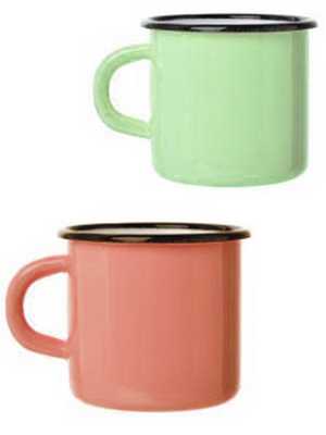 Кружка 0,25л. цветная (фист., янтар., морков) (18)