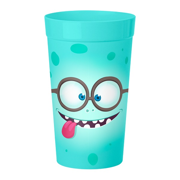 Стакан детский с декором 380мл (Голубой)(то)