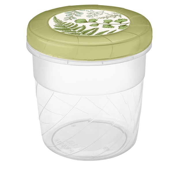 Банка с завинчивающейся крышкой 1л с декором (то)