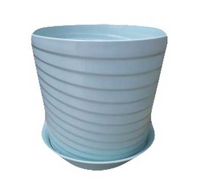 Фиалочница "Верона" D11, 0,75л с поддоном мята (то)