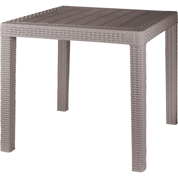 Стол пластиковый малый Rattan 789х789х701мм французский платан (то)