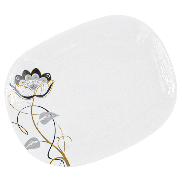 Тарелка подстановочная 35*25*2,5см КВАДРО (стеклокерамика)