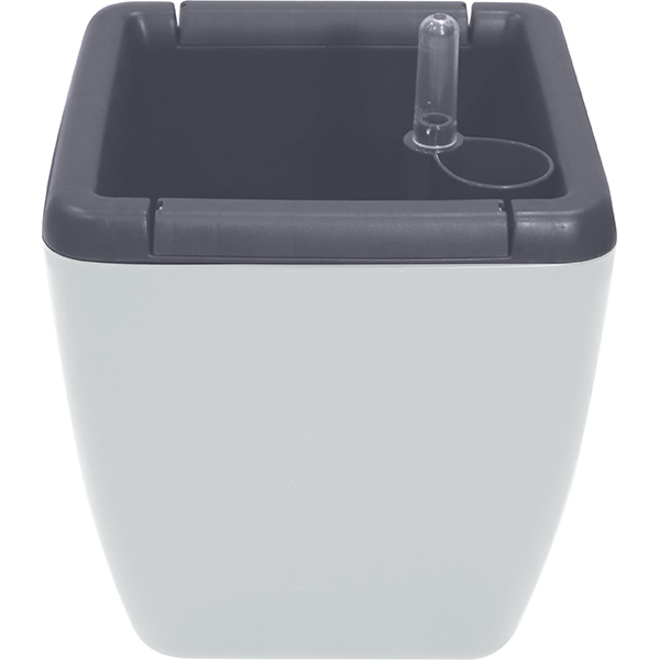 Горшок с автополивом Munchen 1,5л/0,85л квадратный со вставкой утр.туман (то)