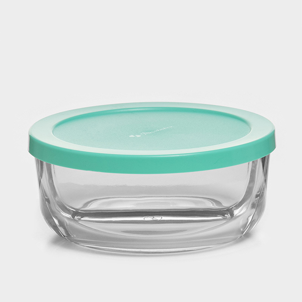 Контейнер круглый с зеленой крышкой (2 секции) 785 мл 