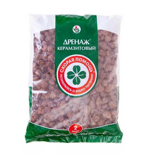 ДРЕНАЖ КЕРАМЗИТОВЫЙ  фракция 5-10 мм.  2л