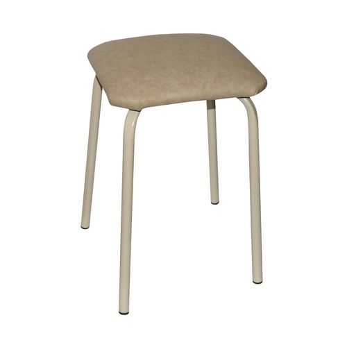 Табурет стальной с квадратным сиденьем(бежевый)(хпп) (то)