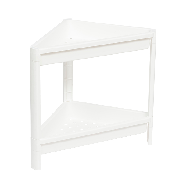 Этажерка угловая VIKEA 2-х ярусная (белый) (то)