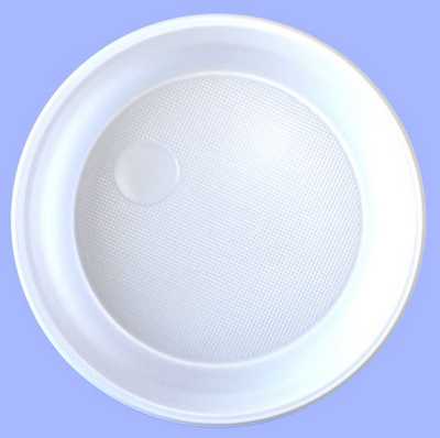 Тарелка пластиковая Д220 6шт мелкая БЕЛАЯ Антелла