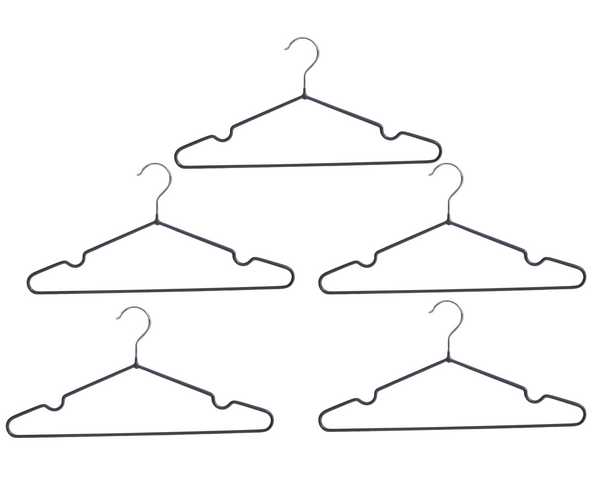Вешалка металлическая, набор 5шт (серый)