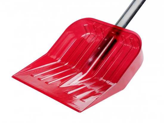 Лопата для снега из поликарб.(с алюм. черенком)(430х420)(красная) (то)