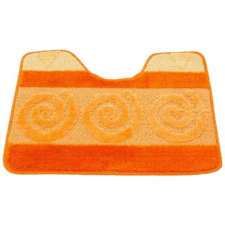 Коврик HURREM из пропилен. 50*60см оранжевый с вырезом