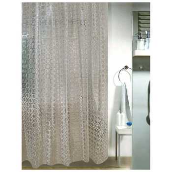 Штора для в/комнаты "SHOWER CURTAIN",180х180см, 3D (объемная), ПВХ, бежевый, Тайвань