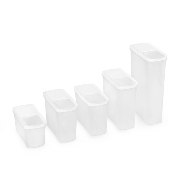 Набор емкостей для сыпучих продуктов "Лайн" (белый) (то)