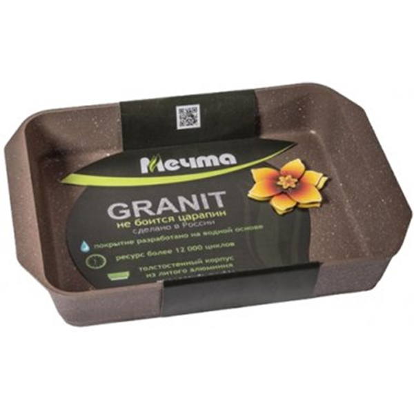 Противень 40*30 см "Гранит  brown"