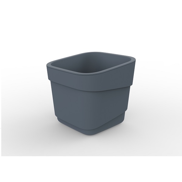 Горшок для цветов фактурный Hills 2,2л (d155, h145,5мм)(серый) (то)