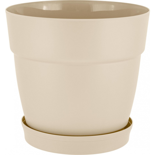 Горшок для цветов Villa de Fiori D200мм с поддоном 4л калифорнийский миндаль (то)