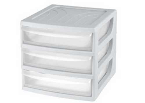 Органайзер А6, 3 ящика, 175х186х214мм (светло-серый)(то)