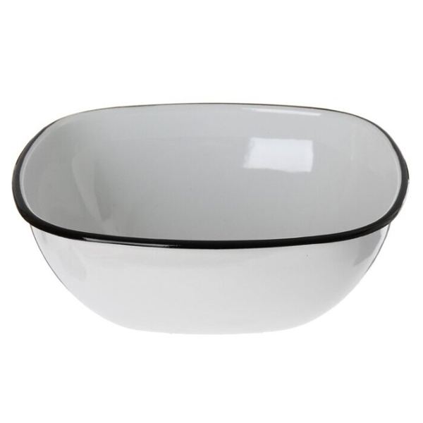 Миска эмал   1,5л б/рис квадр. 0308К/М