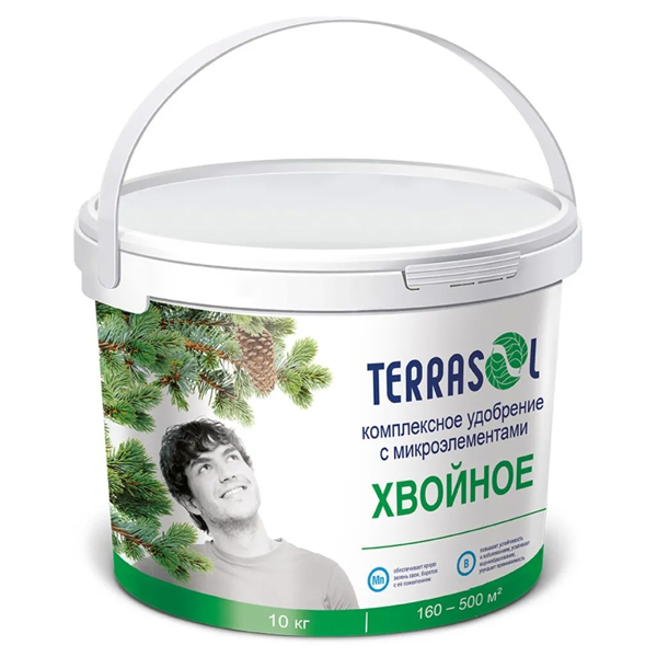 Удобрение сухое Террасол минеральное Хвойное с микроэлементами ведро 10 кг