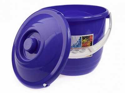 Ведро 12л "Practic plus" с крышкой (роза) (то)