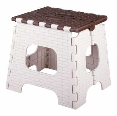Табурет складной "Плетенка" (малый) бежево-коричневый