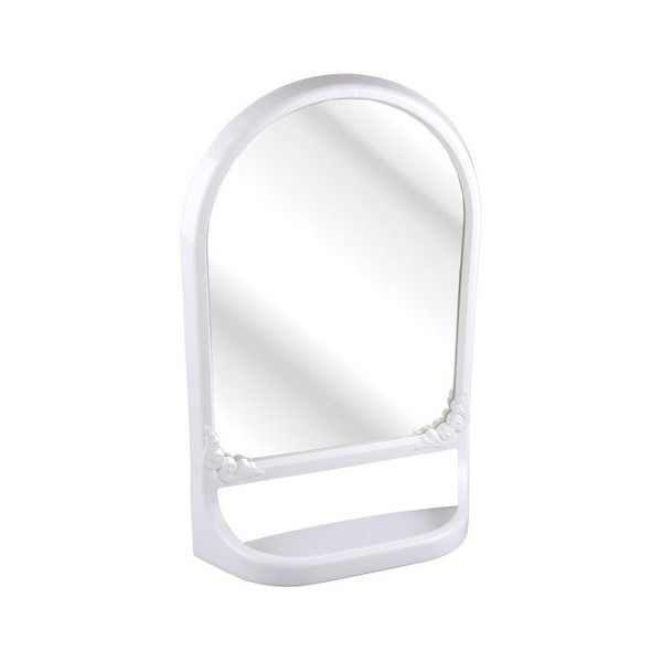 Зеркало с полкой (белый)