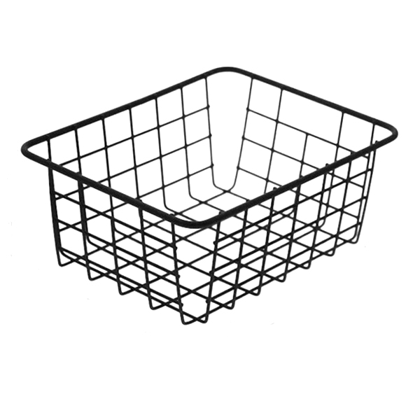 Корзина декоративная металлическая 250х160х90 (черная)(хпп) (то)