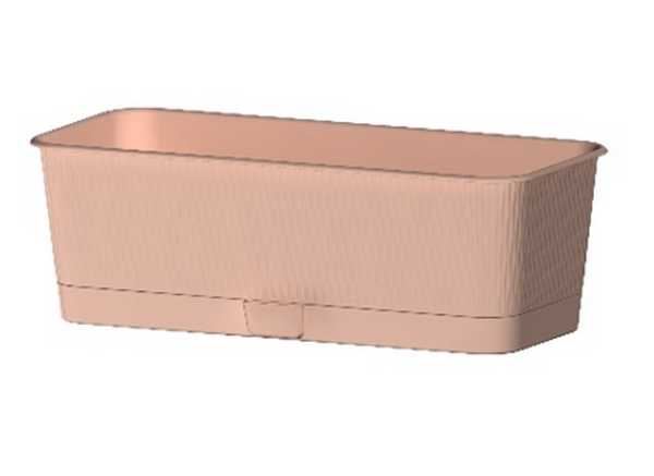 Ящик балконный "Прованс", 6л, с поддоном пудра (то)