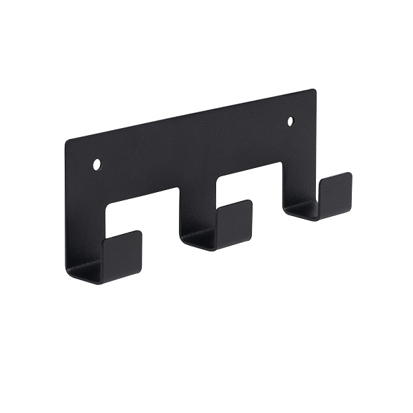 Вешалка настенная 3 крючка (черный) (хпп) (то)