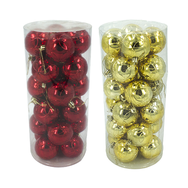 Шары елочные 6см, 24шт