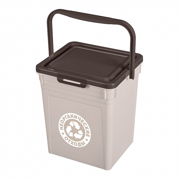 Контейнер для мусора 8л (св.бежевый)(то)