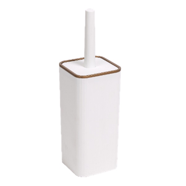 Набор (ерш+подставка) квадр. РИФ (белый/бронза) (то)