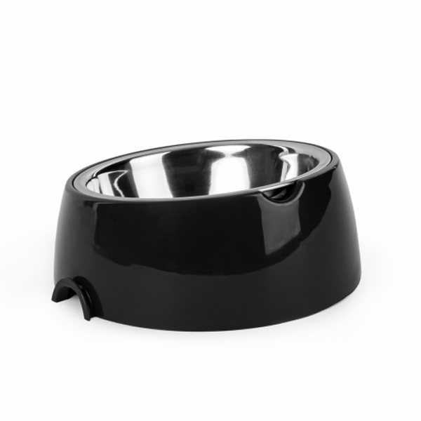 Миска-лего ALTA для домашних животных с металлической чашей 0,3л (графитовый) (то)