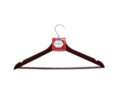 Вешалка для одежды деревянная ВЕНГЕ, 43см, 2 сорт /130шт/