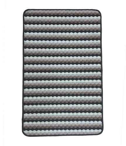 Коврик для ванной 50x80 из 1 шт SUPER ECO с коричневой  полоской