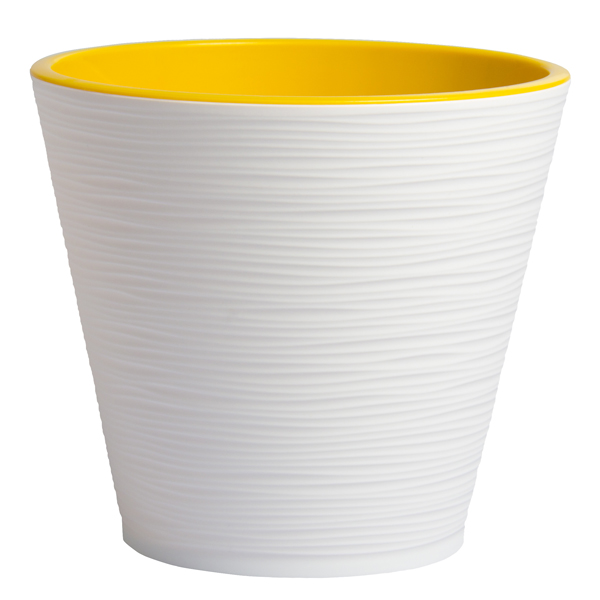 Горшок Конус 2,3л с вкладкой Белый