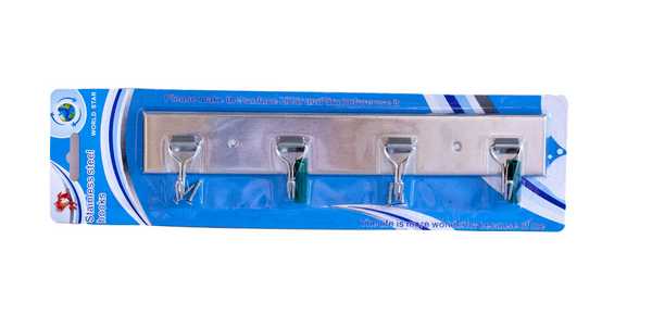 Планка металлическая с  4 крючками 