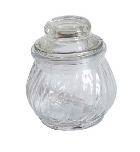 Банка стеклянная с крышкой Ф-6см H-8см