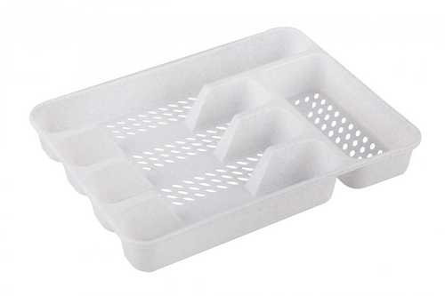 Лоток для столовых приборов "Капелька" белый  (то)