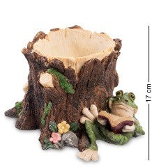 Кашпо "Пень с лягушкой"