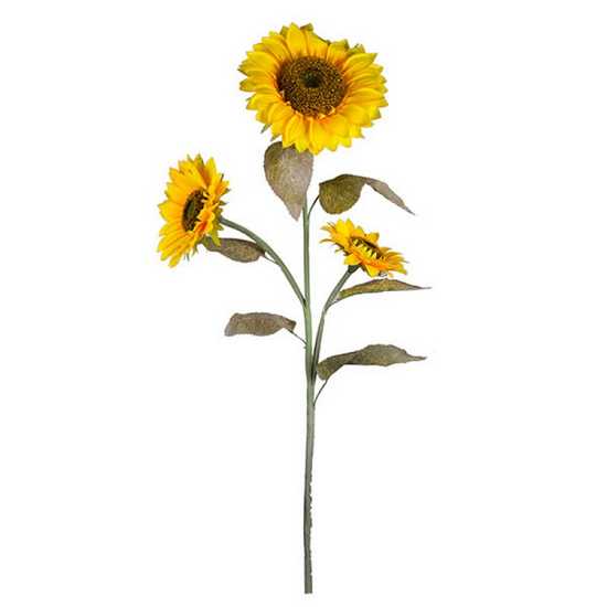 Цветок декоративный ПОДСОЛНУХ 3-х штучный 111см