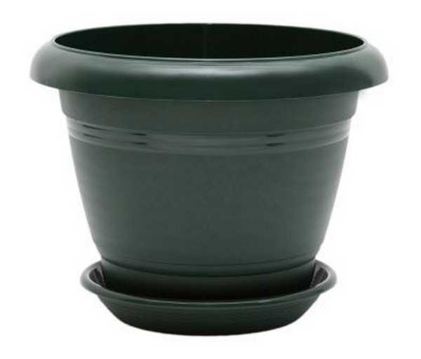 Горшок "Фестона", D25, с поддоном 4,6л зеленый (то)